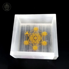 Selenite Urja Yantra Square Charging Bowl